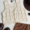 Vest Crop Rajut