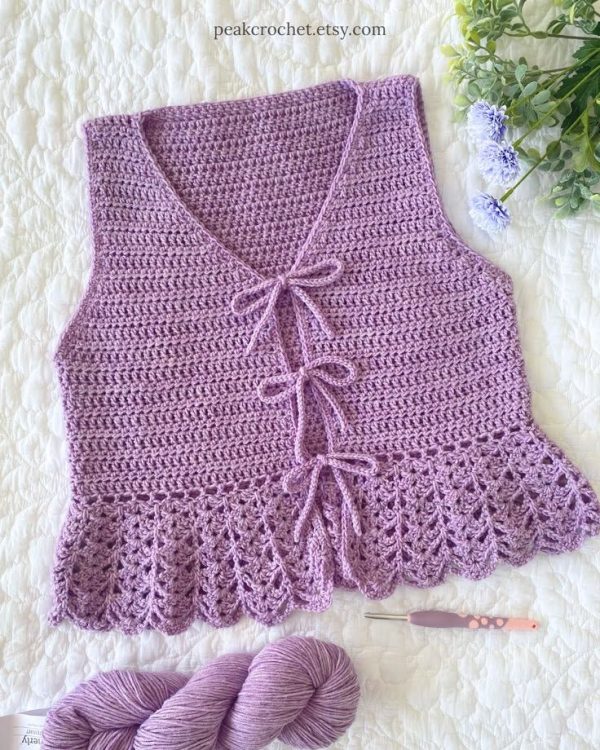 Vest Crop Rajut